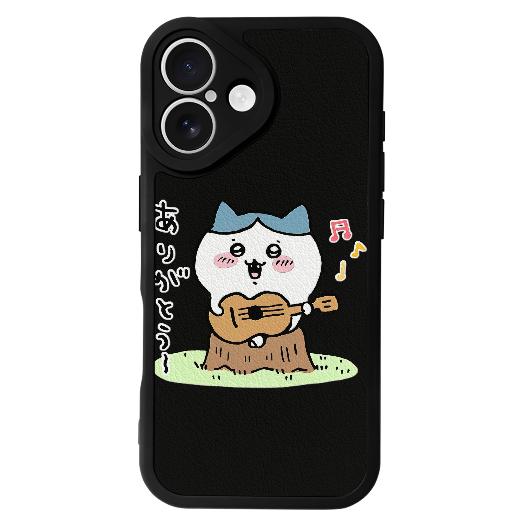 （画像用） ちいかわ ハチワレ Chii-kawa hachiware 【iPhone 16シリーズ対応】シリコンスマホケース（レザー調） 材質：シリコン
